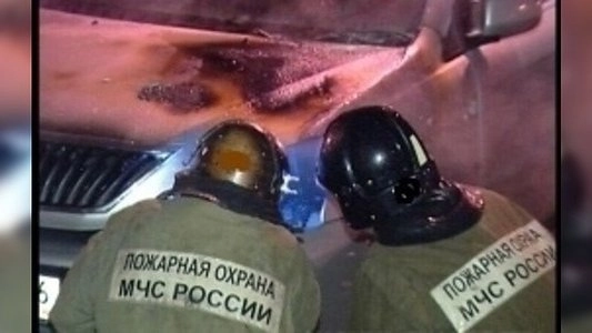 В Екатеринбурге ночью на Белинского сгорел «Лексус RX300»  - 22 мая 2015 года