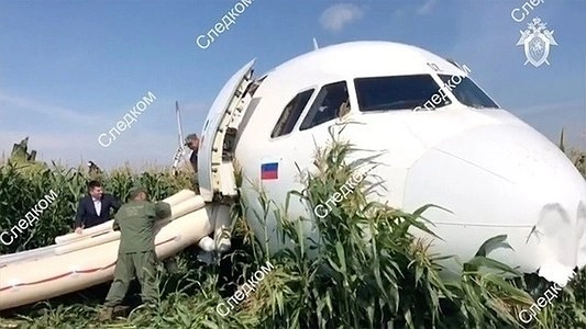Самолет "Уральских авиалиний", севший в поле под Жуковским, решили утилизировать