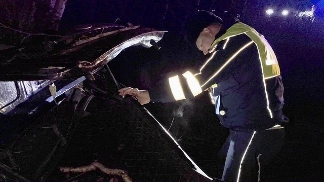 Пьяный обгон закончился трагедией: под Артемовским водитель Ford врезался в деревья, погибла пассажирка