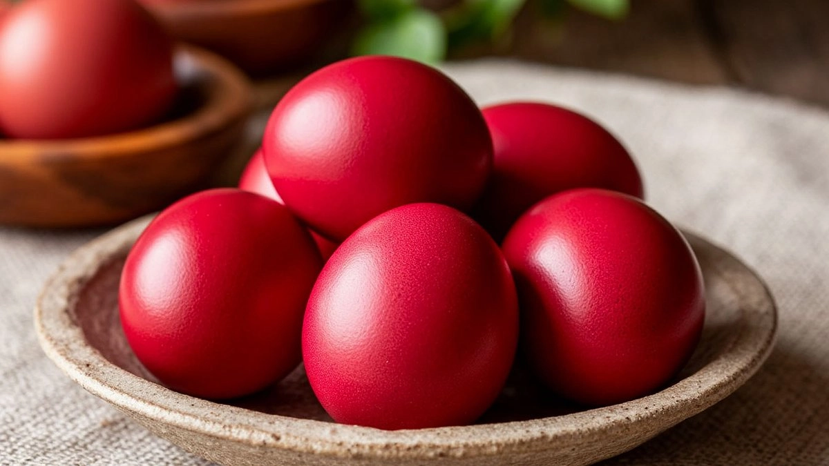 Свеклой и луковой шелухой прошлый век: яркие, словно рубин, яйца на Пасху - никакого уксуса и заморочек