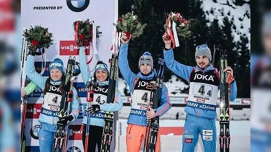 На чемпионате по биатлону в Австрии скандал: Фуркад сбил Логинова, а Шипулин отказался пожать руку французу