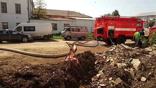 В Красноуфимске загорелся пансионат для престарелых