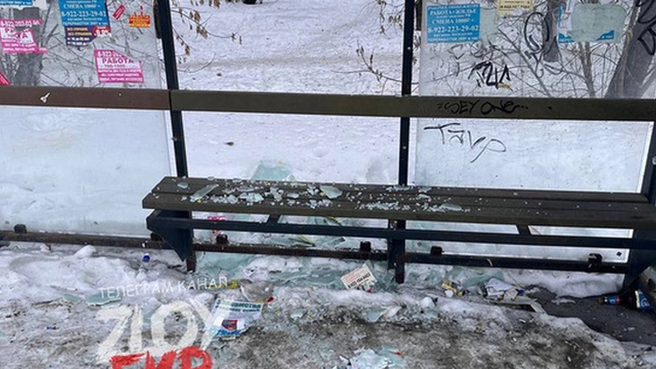 Главная картинка новости: Екатеринбуржцы среди бела дня расстреляли остановку