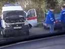 В Екатеринбурге на ЖБИ машина скорой помощи попала в аварию