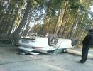 Загадочная авария: на окраине Екатеринбурга лежит на крыше Porsche - 3 мая 2015 года