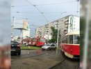На юго-западе Екатеринбурга из-за аварии с ВАЗ-2112 встало движение трамваев - 1 июня 2015 года