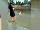 В Екатеринбурге в День Нептуна спасатели вытащили застрявшую в фонтане у театра Драмы девочку - 21 июня 2015