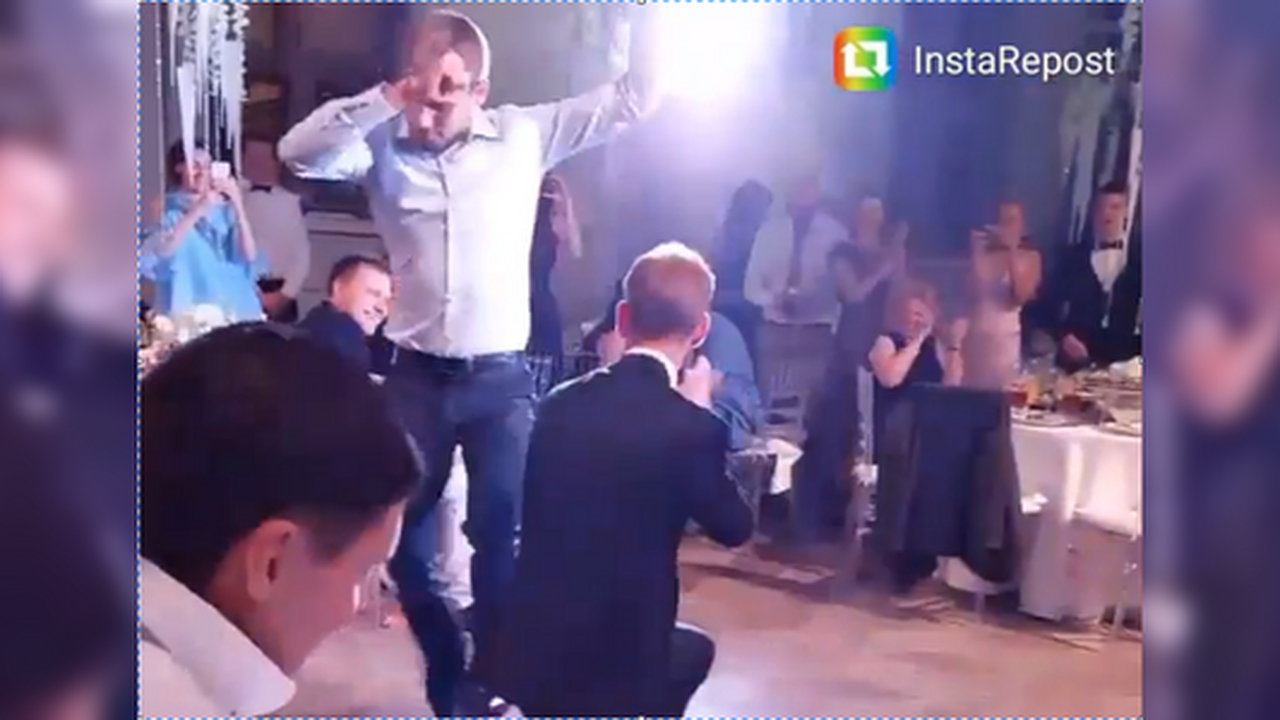 Главная картинка новости: Екатеринбургский спортсмен Антон Шипулин станцевал лезгинку на свадьбе друга, биатлониста Дмитрия Малышко – 14 мая 2016 года видео
