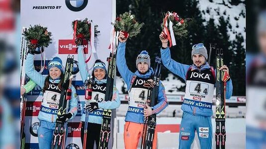 Главная картинка новости: На чемпионате по биатлону в Австрии скандал: Фуркад сбил Логинова, а Шипулин отказался пожать руку французу