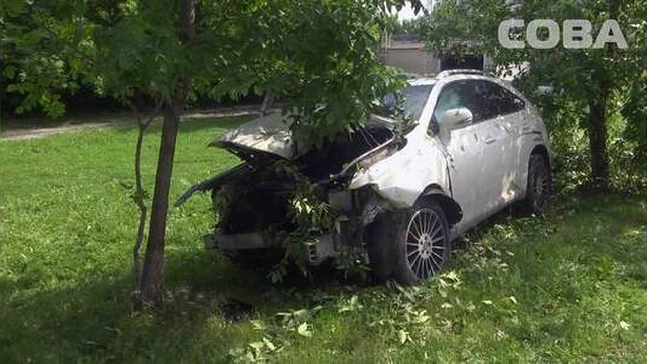 Главная картинка новости: На ВИЗе пьяная девушка на Lexus устроила ДТП и снесла три дерева