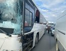 Под Екатеринбургом автобус с пассажирами врезался в грузовик