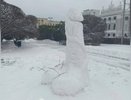 «Люди стали стягиваться, фоткаются»: огромный снежный чл*н слепили в центре Екатеринбурга