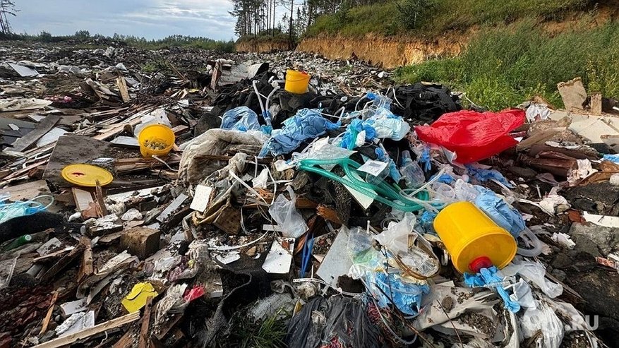 Прокуратура и экологи проверяют незаконный полигон около Кольцово