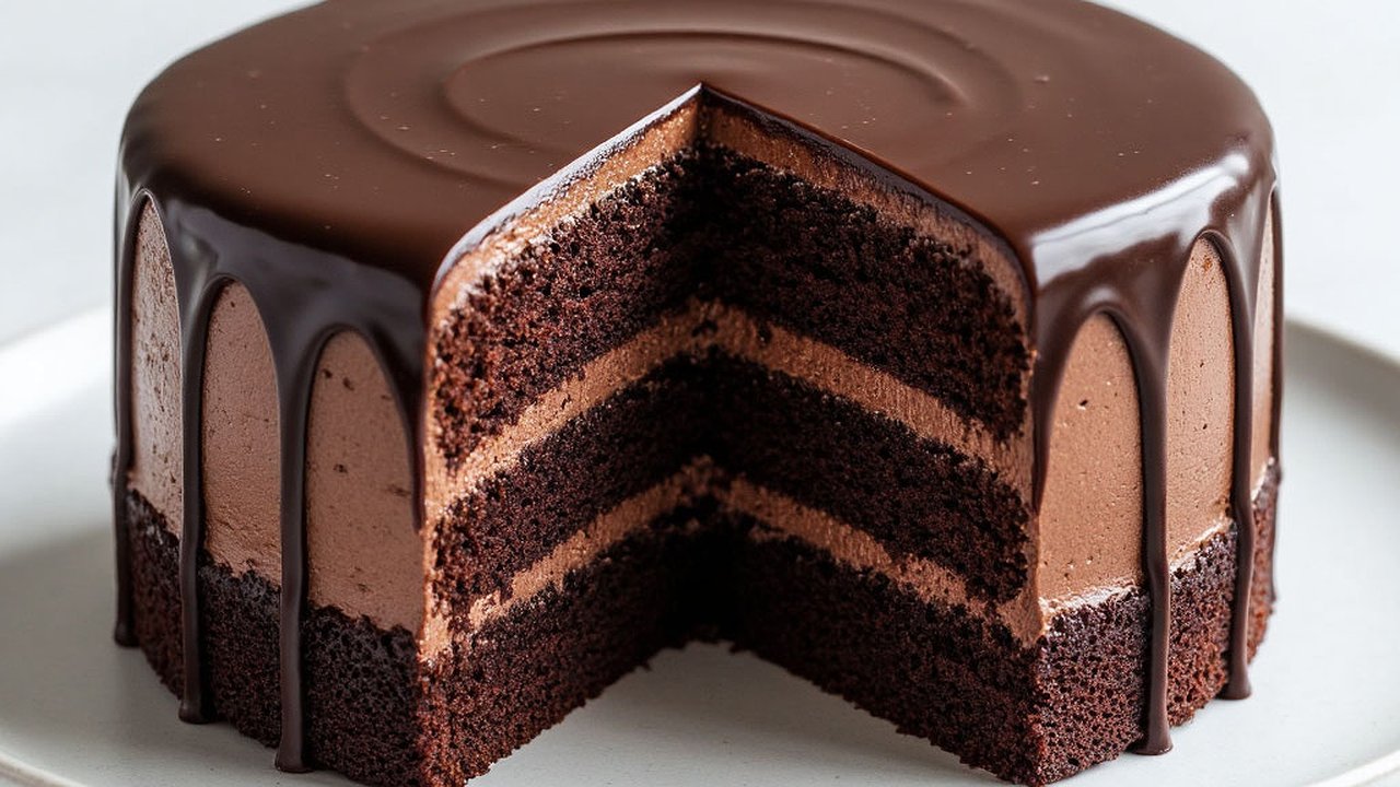 Главная картинка новости: Воздушный шоколадный торт на стакане кефира — идеальное украшение для праздничного застолья