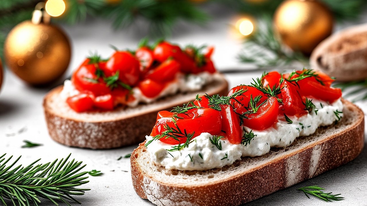 Главная картинка новости: Эта закуска скоро станет главным трендом: бутерброды с перчиками — невероятно вкусно, и вам стоит приготовить их на Новый год
