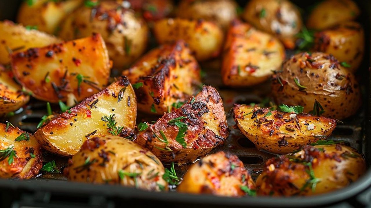 Главная картинка новости: Картофель по-деревенски вместо обычного пюре. Румяные дольки с паприкой и чесноком. Безупречный гарнир к новогодним угощениям