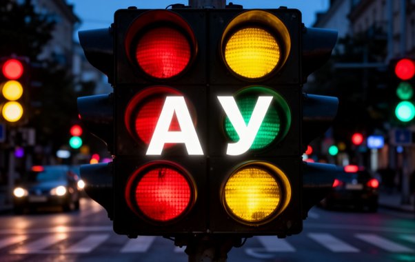 Светофор с буквами АУ: что он означает и как отличается от обычного