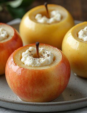 Творожная запеканка в яблоках за 7 минут: сочный и нежный десерт, который готовится быстрее, чем вы думаете