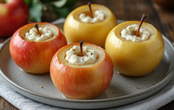 Творожная запеканка в яблоках за 7 минут: сочный и нежный десерт, который готовится быстрее, чем вы думаете