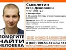 В Екатеринбурге продолжаются поиски 19-летнего Егора Сысолятина