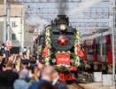 «Эшелон Победы» прибыл на вокзал Екатеринбурга под звуки духового оркестра