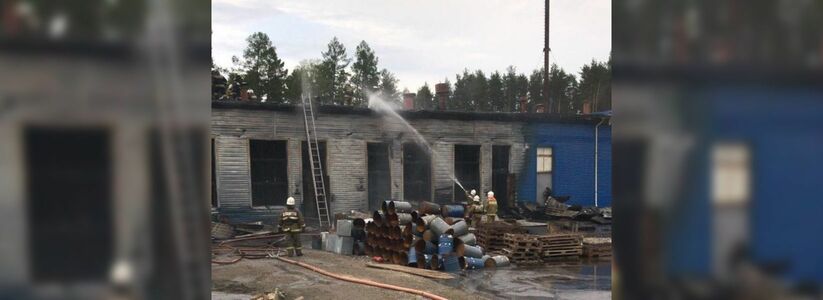 В Реже на производстве загорелась крыша здания