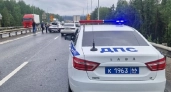 ДТП на трассе М-12 под Ревдой: грузовик столкнулся с двумя легковушками, движение ограничено