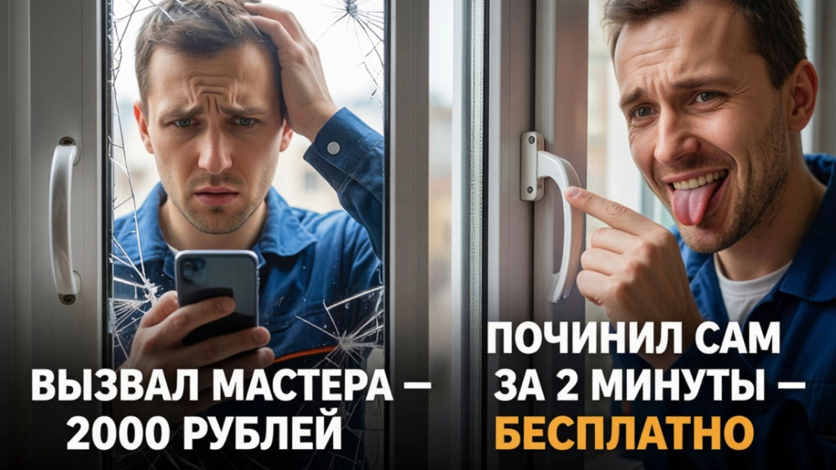 Ручка пластикового окна не доходит до конца: как исправить провисание створки за 2 минуты без мастера