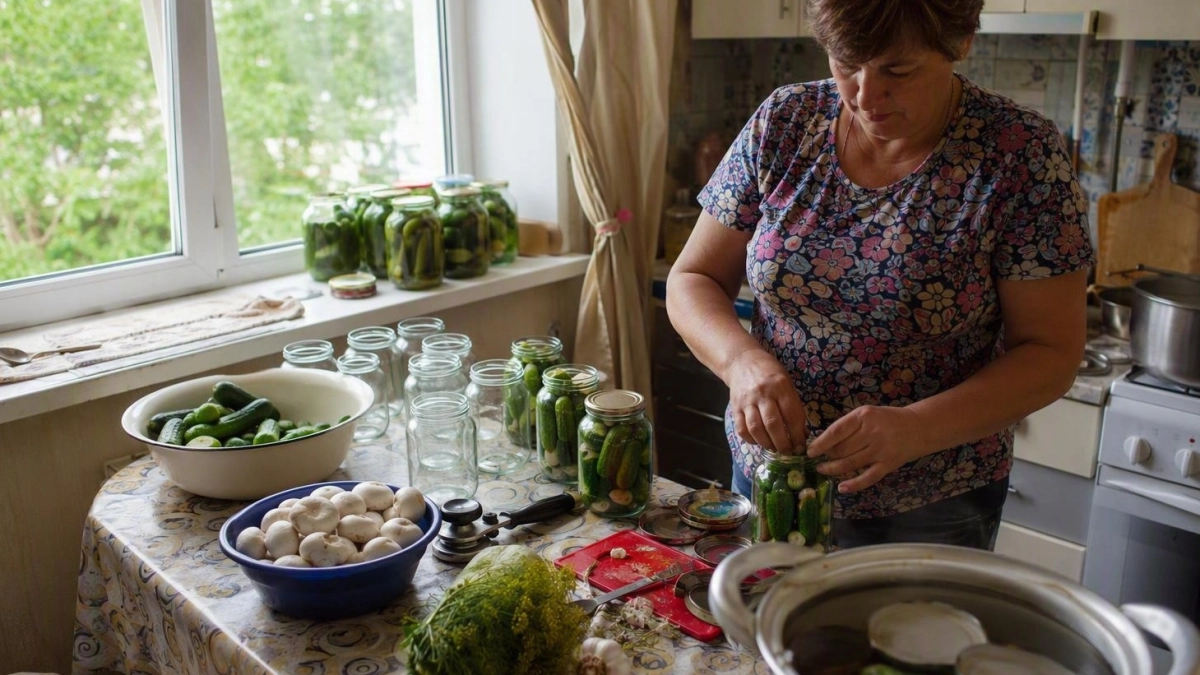 Огурцы по‑ресторанному: закатываю «бургершоны» — эти колечки хрустят так, что оторваться невозможно